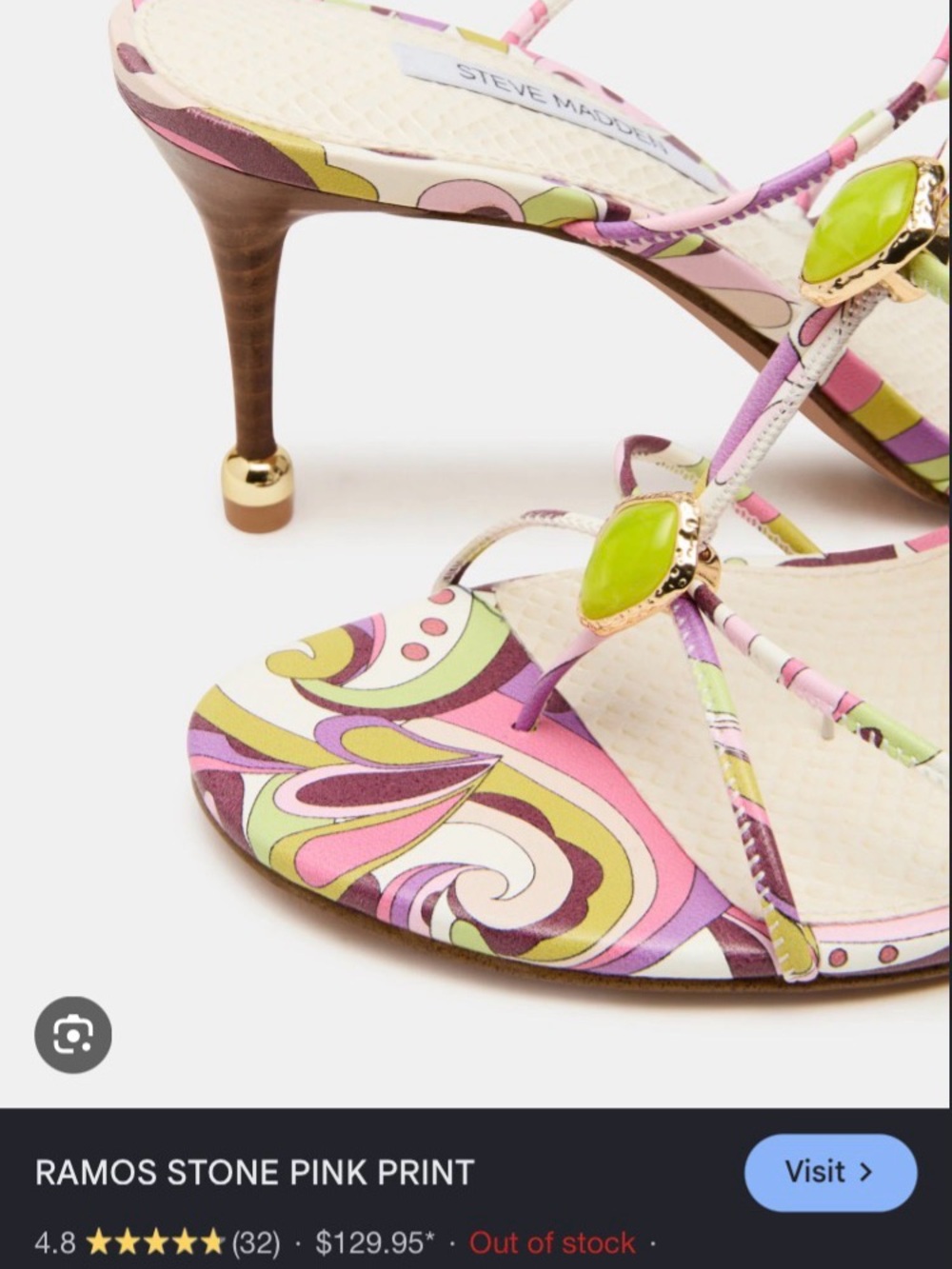 Steve Madden Women’s “RAMOS” Multi Strappy Heeled Sandals - Picture 9 of 9